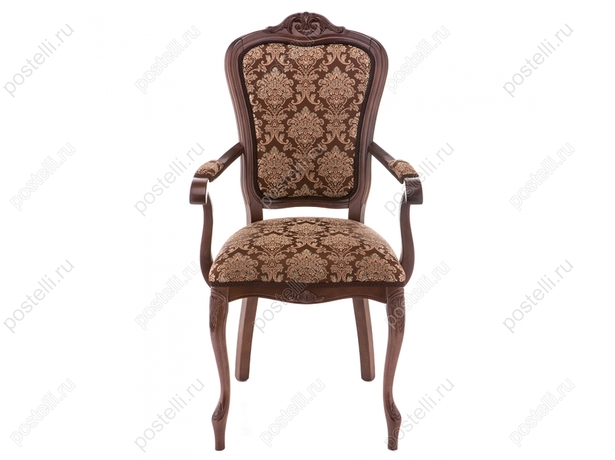 Кресло Руджеро с мягкими подлокотниками орех/шоколад (Арт.318605)