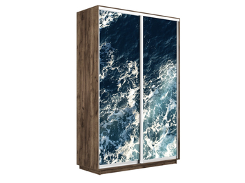 Шкаф-купе Экспресс Люкс 2-х дверный (Фото №1015 Морские волны)