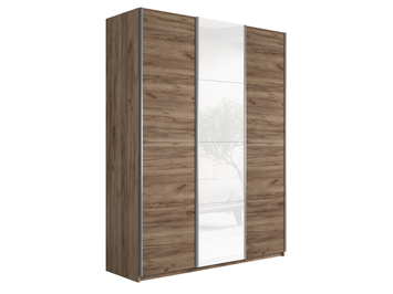 Шкаф-купе Прайм Люкс з-х дверный (ЛДСП, белое стекло)