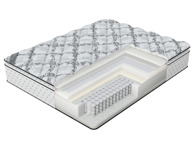 Матрас Verda Soft memory Pillow Top, чехол Silver Lace