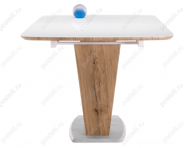 Стол на тумбе Петир 160 дуб монтана/белый (Арт 462108)