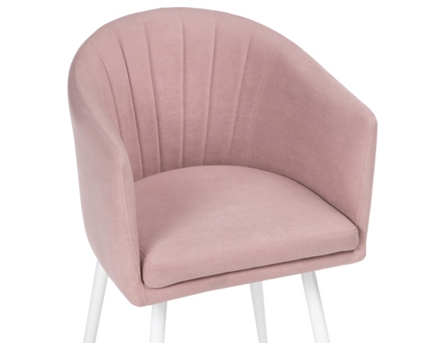 Стул на металлокаркасе Валета пыльно-розовый/белый (Арт.504206)