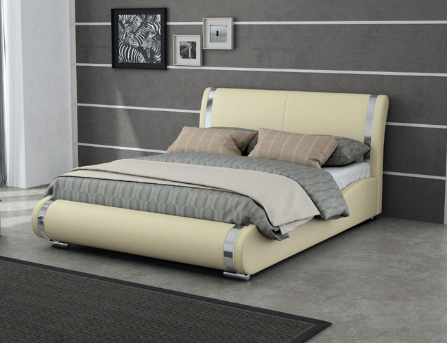 Кровать Corso 8 кожа крем