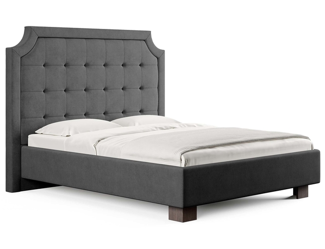 Кровать Elysium, микровелюр серый