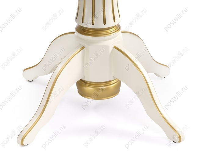 Обеденный стол Павия 100 крем с золотой патиной (Арт. 450818)