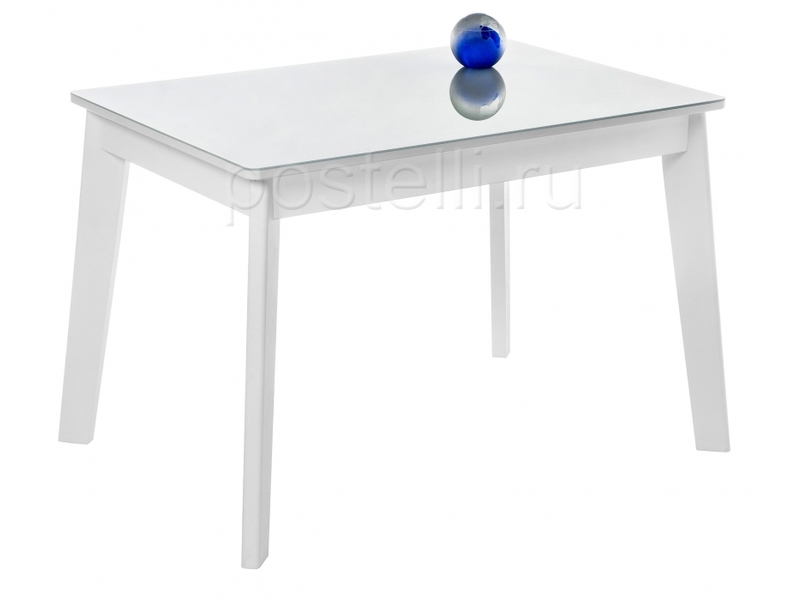 Стеклянный стол Арья белый/шегрень белая (Арт. 462408)