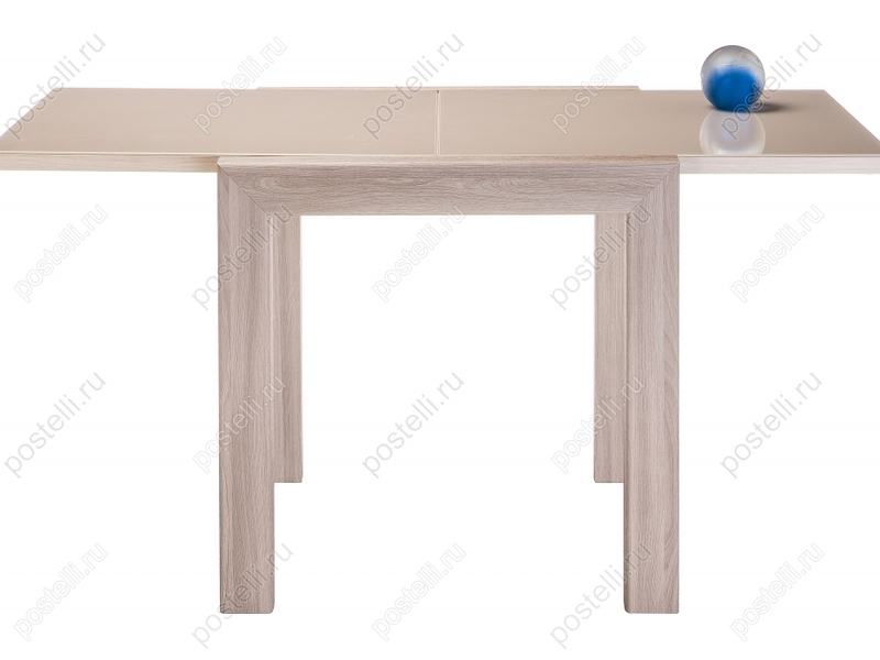 Стеклянный стол Джендри ясень шимо светлый/капучино (Арт 462095)
